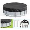 Black Pool Cover 210D Oxford Cloth Cost-Effective Heating Enhanced Stability Environmentally Friendly For Hot Tubs