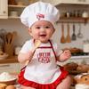 Infant Cook Photography Props Set Apron And Hat Polyester Costume For Newborns Ideal For Baby Photos Taking