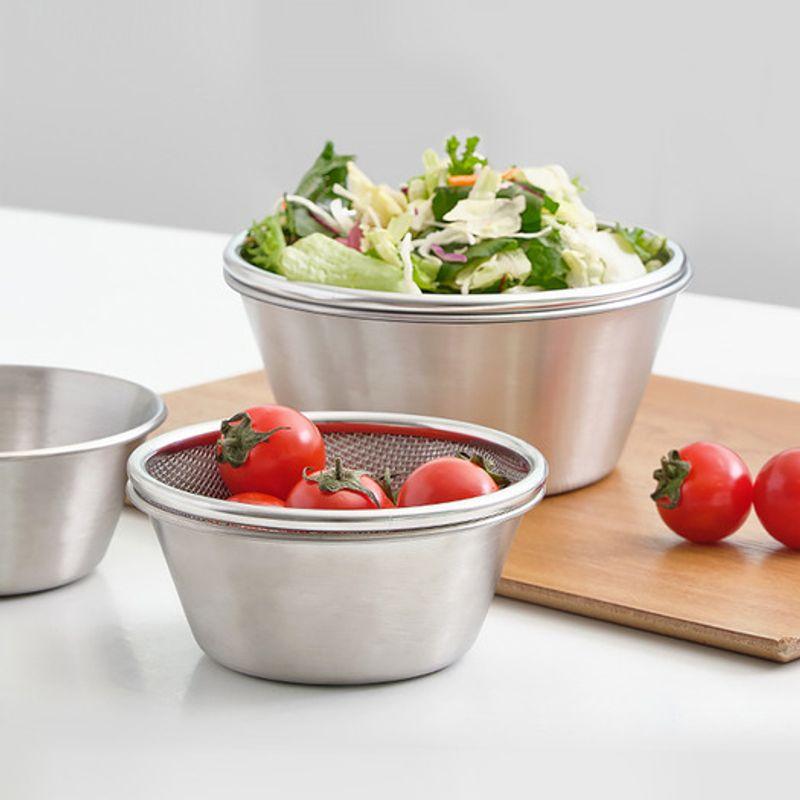 Reborn. J Stainless Steel New Mini Bowl Strainer Set 16cm / Fruit Vegetable Basket Strainer Mixing Bowl
