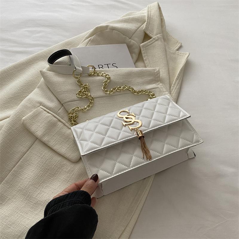 

Нова літня модна повсякденна сумка через плече в іноземному стилі, жіноча повсякденна сумка 2024, проста модна маленька квадратна жіноча сумка-мессенджер білий