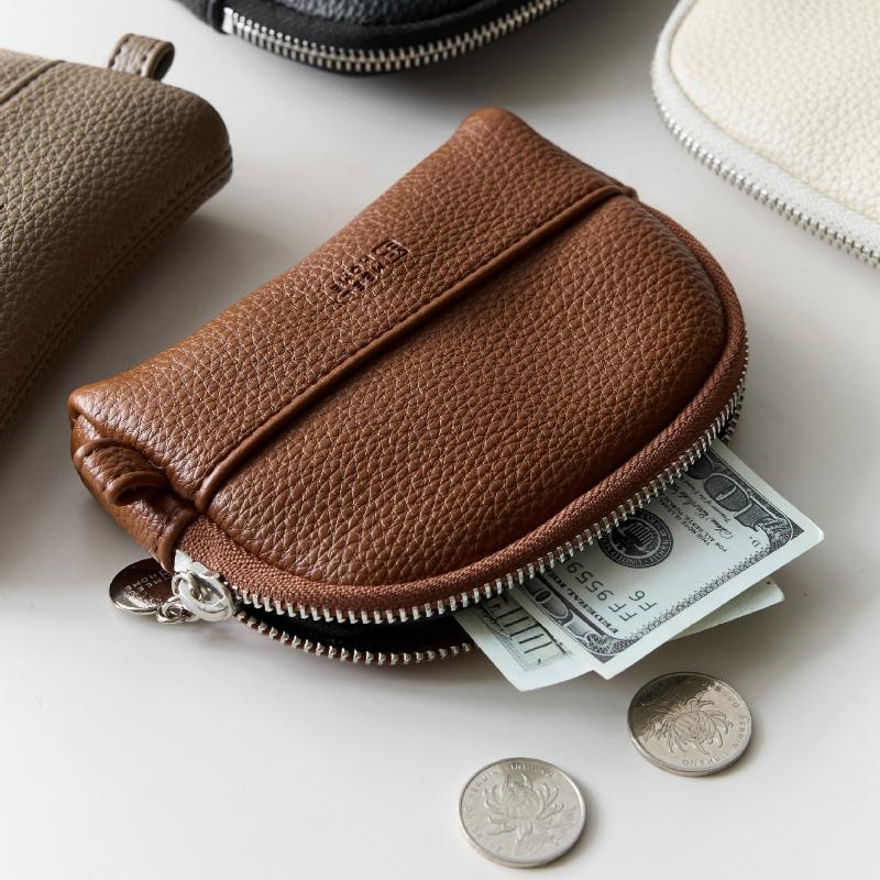 Mini-Münzbörse für Damen PU-Leder Reißverschluss-Geldbörse Kleine tragbare Münztasche Kartenhalter Kopfhörer-Aufbewahrungstasche Kompakter Schlüsselhalter