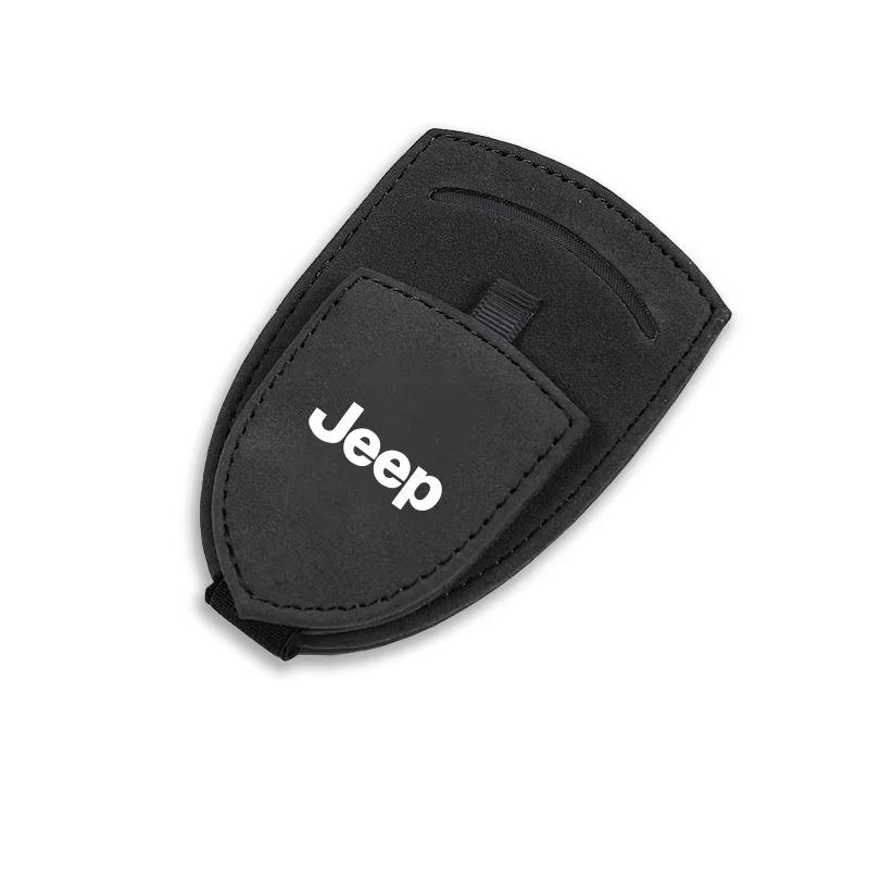 Jeep Car Sun Visor Eyeglasses Holder Sunglasses Clip Easy Install for Renegade Wrangler JK JL Grand Cherokee Auto Accessories