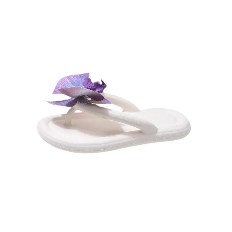 Fashion Luxury Women's Barbie Phalaenopsis Herringbone Slippers 2024 New External Wear Thick Sole Summer Beach High End Cool Slippers
