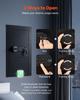 Wall Safe, 3-Tier Hidden Wall Mounted Safe with Password & Key, Q235 Cold-Rolled Steel In-Wall Box with LED Lighting, 2 Adjustable Shelves & 5 Key
