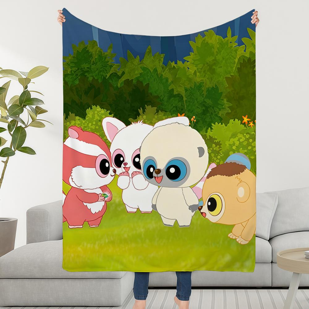 Cartoon Y-YooHooS And F-Friends Blanket Soft Warm Furry Throw Super Kids Toys Bed Sofa Car Cradle
