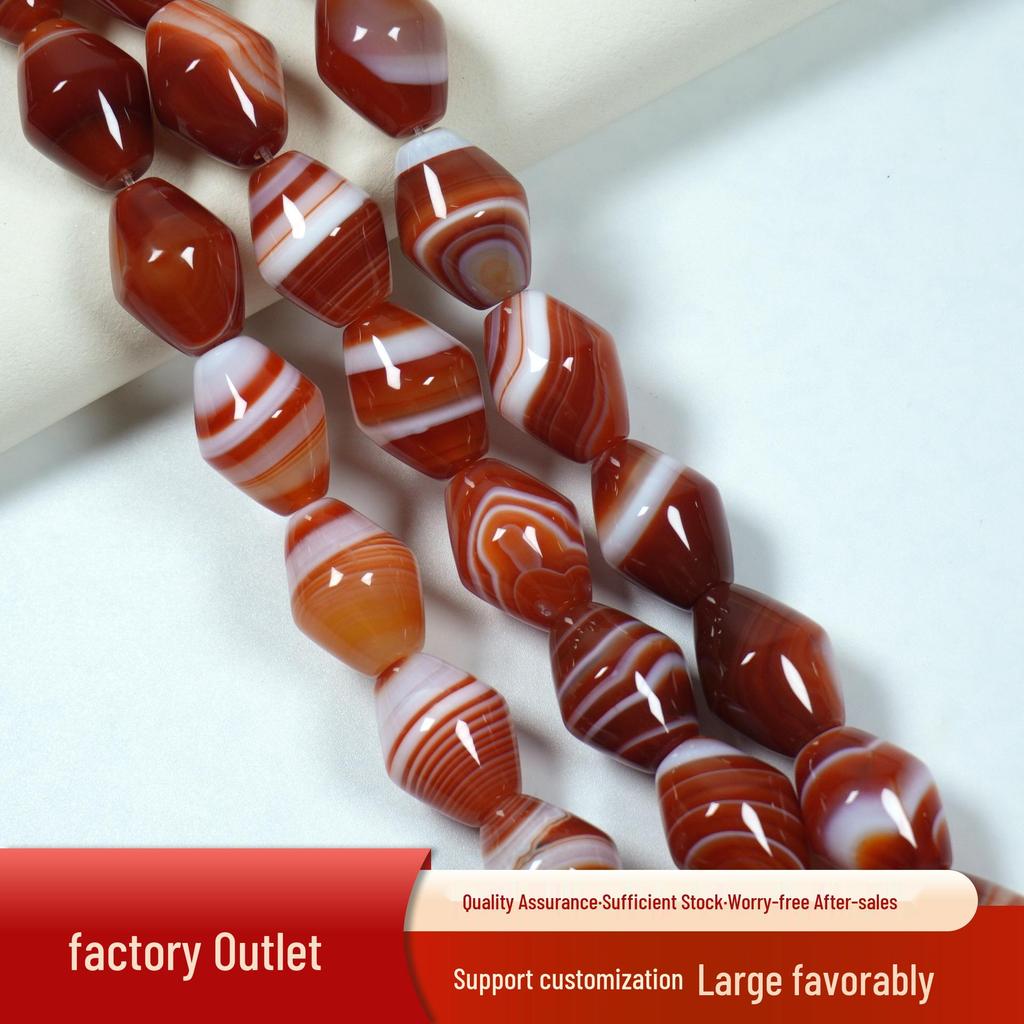 Natürliche Rote Achatperlen: Handgefertigte DIY Armbandzubehör und Anhänger-Materialien