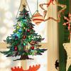 Christmas Tree Acrylic Hanging Ornament for Window Suncatcher Merry Christmas Decor for 2025 Xmas Navidad Party Supplies