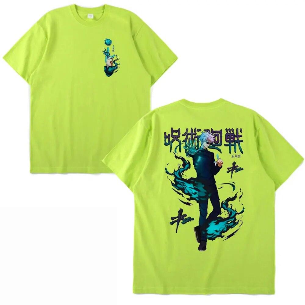 Japanese Anime Jujutsu Kaisen Satoru Gojo Graphic T-shirt Unisex Women Summer O-Neck Cotton Short Sleeve T Shirt Streetwear Tshirts