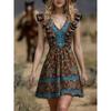 QICED Fashion Summer Spring V-Neck Sleeveless  Casual Dresses