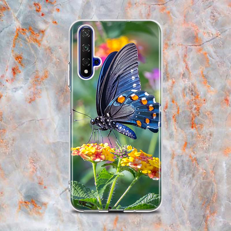 Cute Butterfly Fashion Silicone Cover For Honor 20 20S 20E 8 8A Prime 8X MAX 8C 8S 7A 7C 7S Pro Phone Case