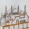 Ramadans Holz Countdown Kalender Schubladen Eid Mubarak Moschee Adventskalender Dekoration mit LED-Licht und 30 Schubladen