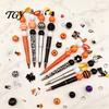 Customizable Stylus Pens 8PCS Halloween Beadable Pens, Assorted Acrylic Beads Decor, DIY Ballpoint Handcrafted Gifts for Best Friends Pen Set Holiday