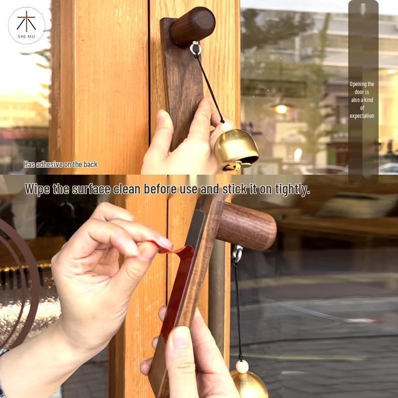 Ten Wood Entry Wind Chime Doorbell - Hanging Door Bell Reminder