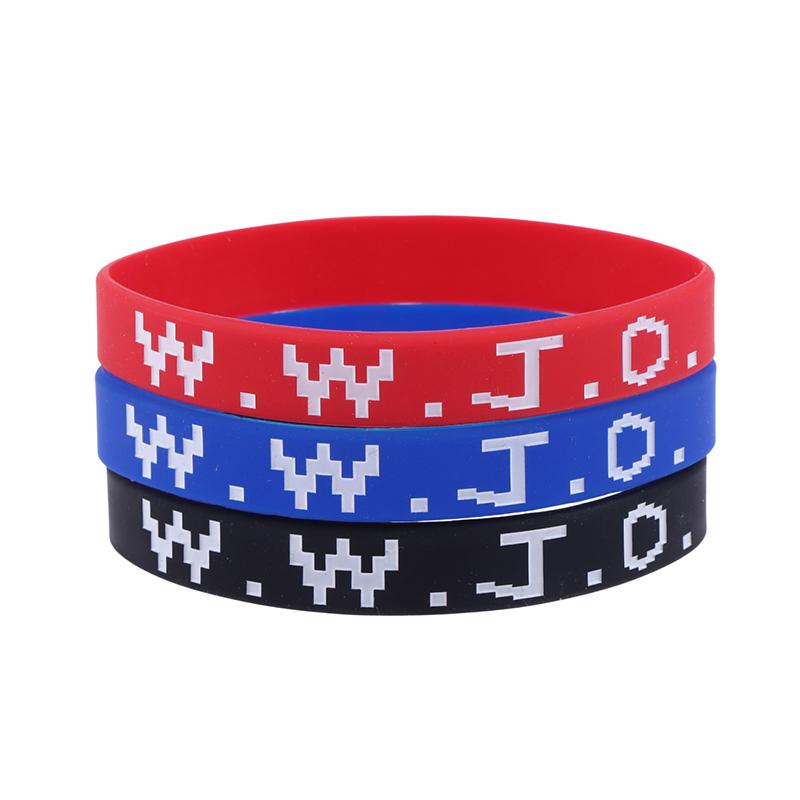1 Pezzo Braccialetti in Gomma WWJD Colorati What Would Jesus Do Braccialetti in Silicone Per Uomini Donne Bomboniere Festa Cristiana Gesù WWJD