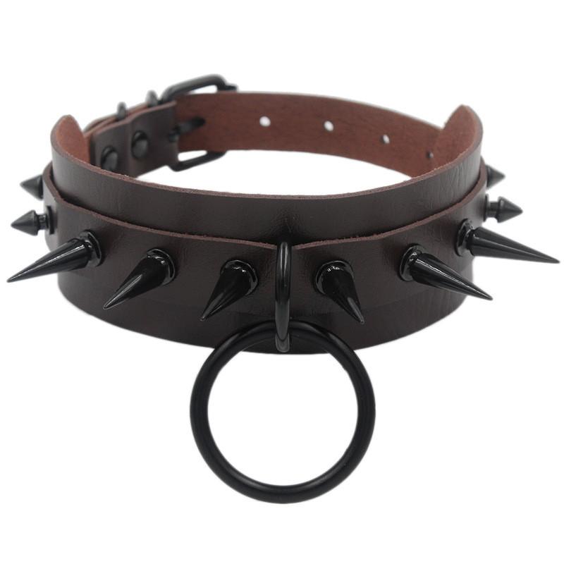 Gothischer Schmuck Punk Spike Goth Choker Halsketten Frauen Kragen Nieten Schwarz PU Leder Herren Halskette Chocker Halloween Geschenke