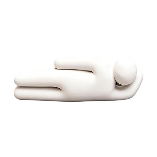 Minimalist Man Decoration 1/8Pcs 3D Printed Game Character Figure, Sitting Standing Lying Figurine, Model Abstract White Statue, Collectible Gift for