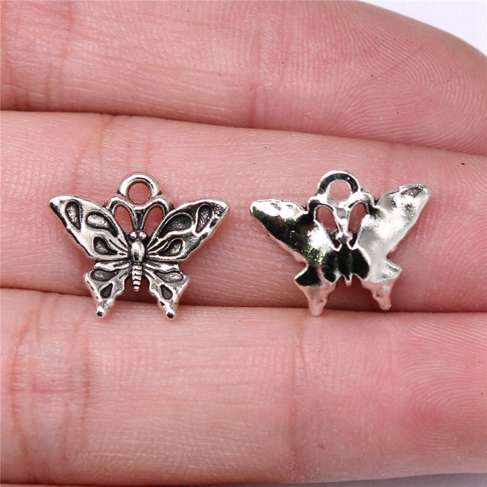 Charms Small Butterfly Pendants Wedding Jewelry Findings ZC114