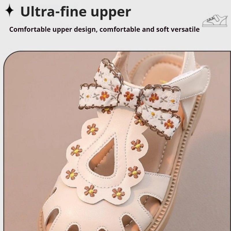 Dětské princeznovské sandály se skládacími špičkami pro letní plážové boty s měkkou podrážkou Brodící boty