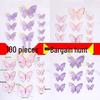 Gold-Edged Butterfly Cake Decoration for 38th Birthday - Creative Pink Card Insert