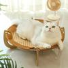 Summer Cooling Cat Bed Cool Mat Sofa Cat Scratch Wear-Resistant Cat Nest Rattan Lounge Chair Cat House Pet Sleeping Bed