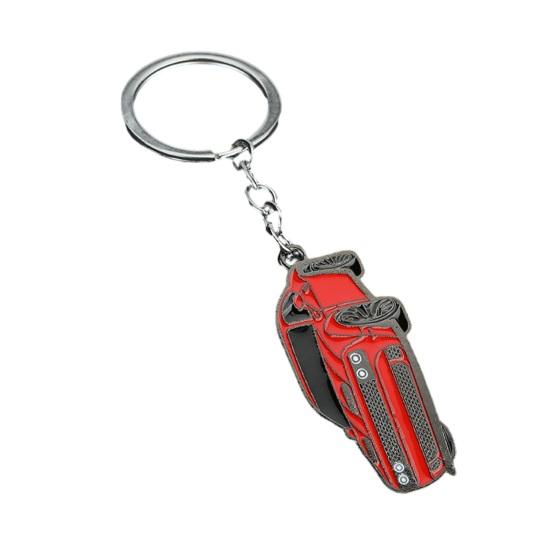 

Off Road Vehicle Keychain Alloy Drip Process Durable Texture Painted Finish Keyring for Car Fan Bag Purse Charm красный