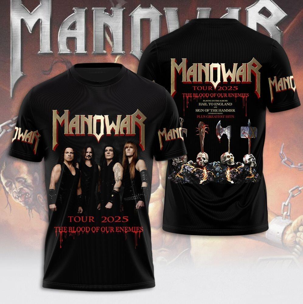Manowar Tour 2026 The Blood Of Our Enemies 3D T-Shirt S