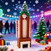 Yousheng Santa Advent Calendar Fun Santa Claus Down The Fireplace with Sliding Design Wooden 3D Christmas Countdown Decoration Holiday Home Decor
