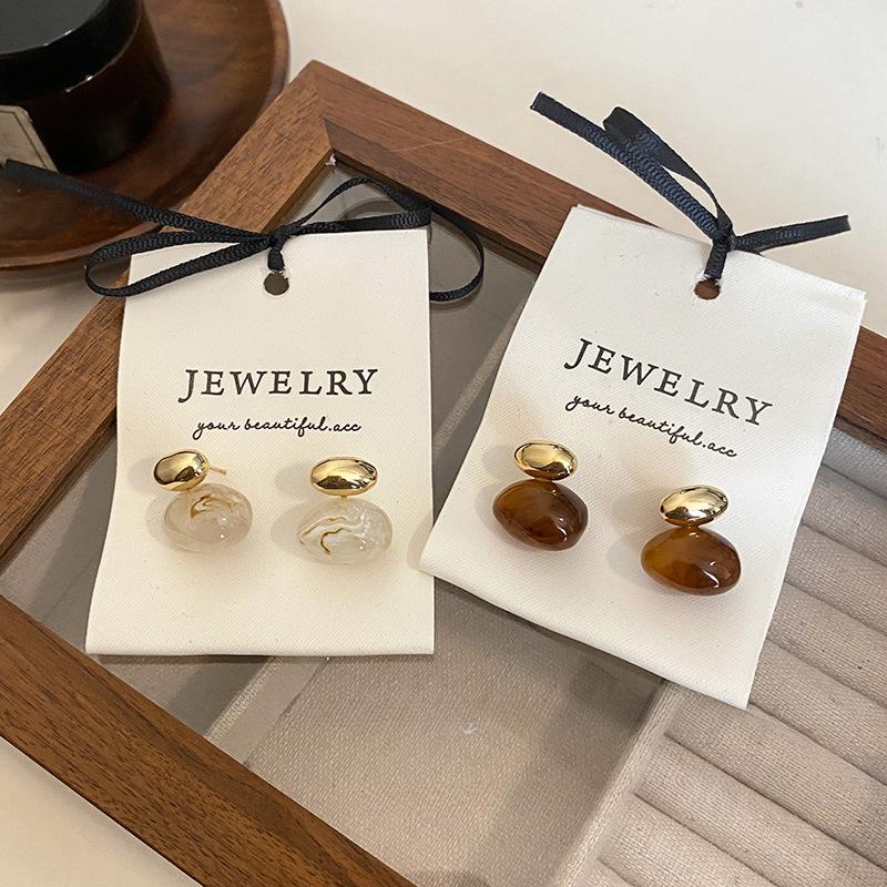 Vintage Oval Earrings for Women,Exquisite and Elegant Pierced Ear Studs for Ladies,Perfect Gift for Her