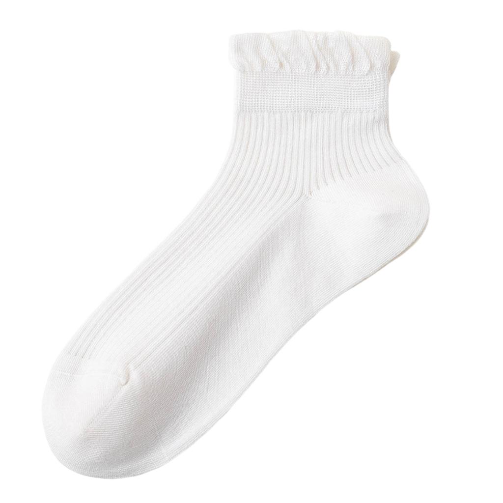 Women’s Lightweight Seamless Ankle Socks with Lace Trim Breathable Sweat Absorbing Odor Resistant Solid Short Socks