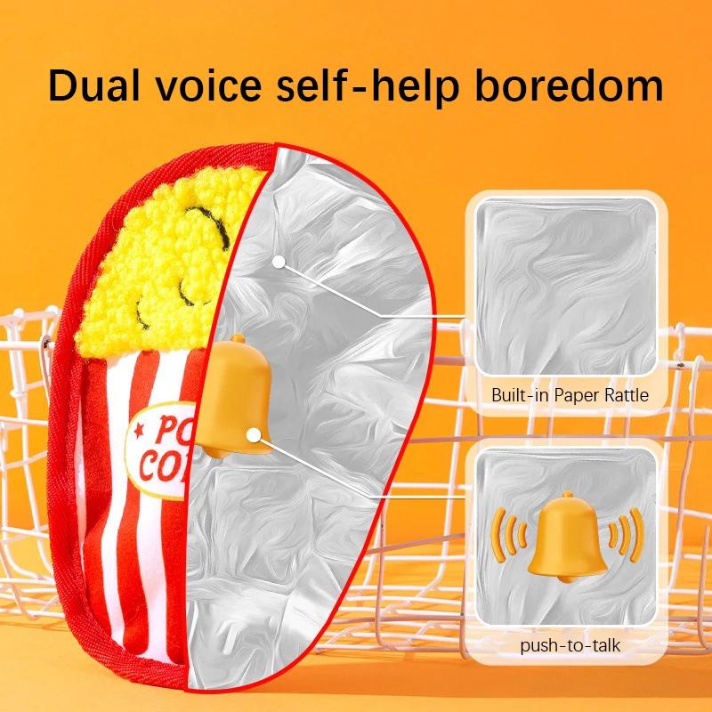 New Dog Toys Burger Fries Simulated Food Cats Dogs Gnaw Soothing Relieve Boredom Toy Teeth Grinding Bite Resistant Pet Products