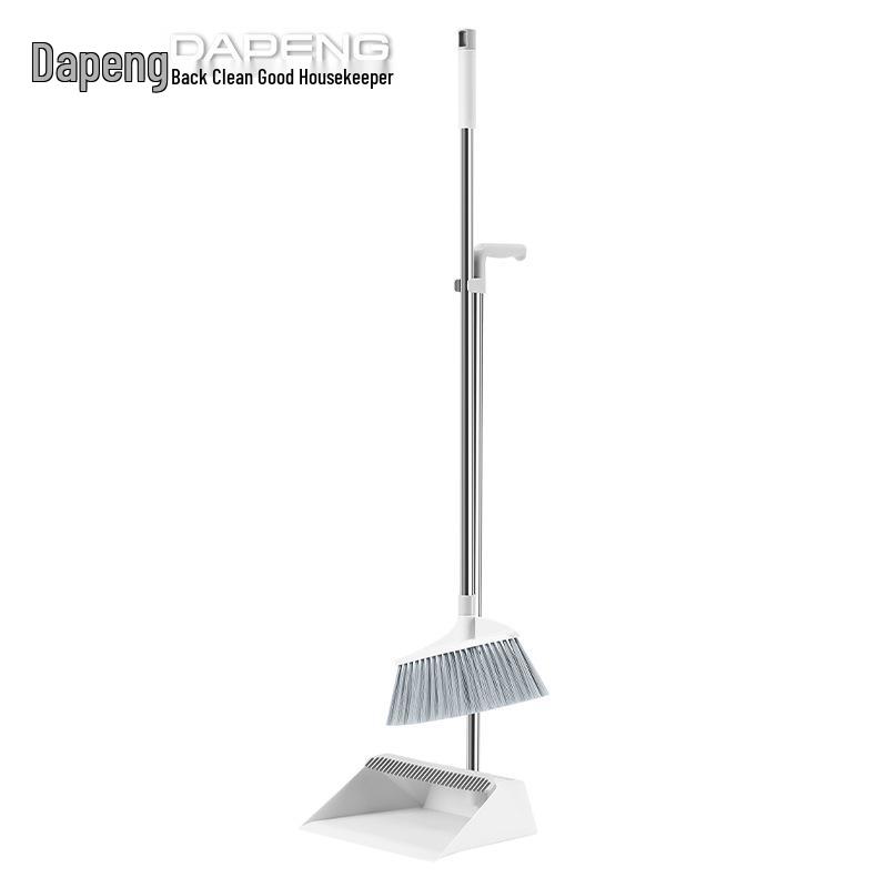 Dustpan and Broom Set with Durable Dense Bristles - Efficient Household Cleanup Tool