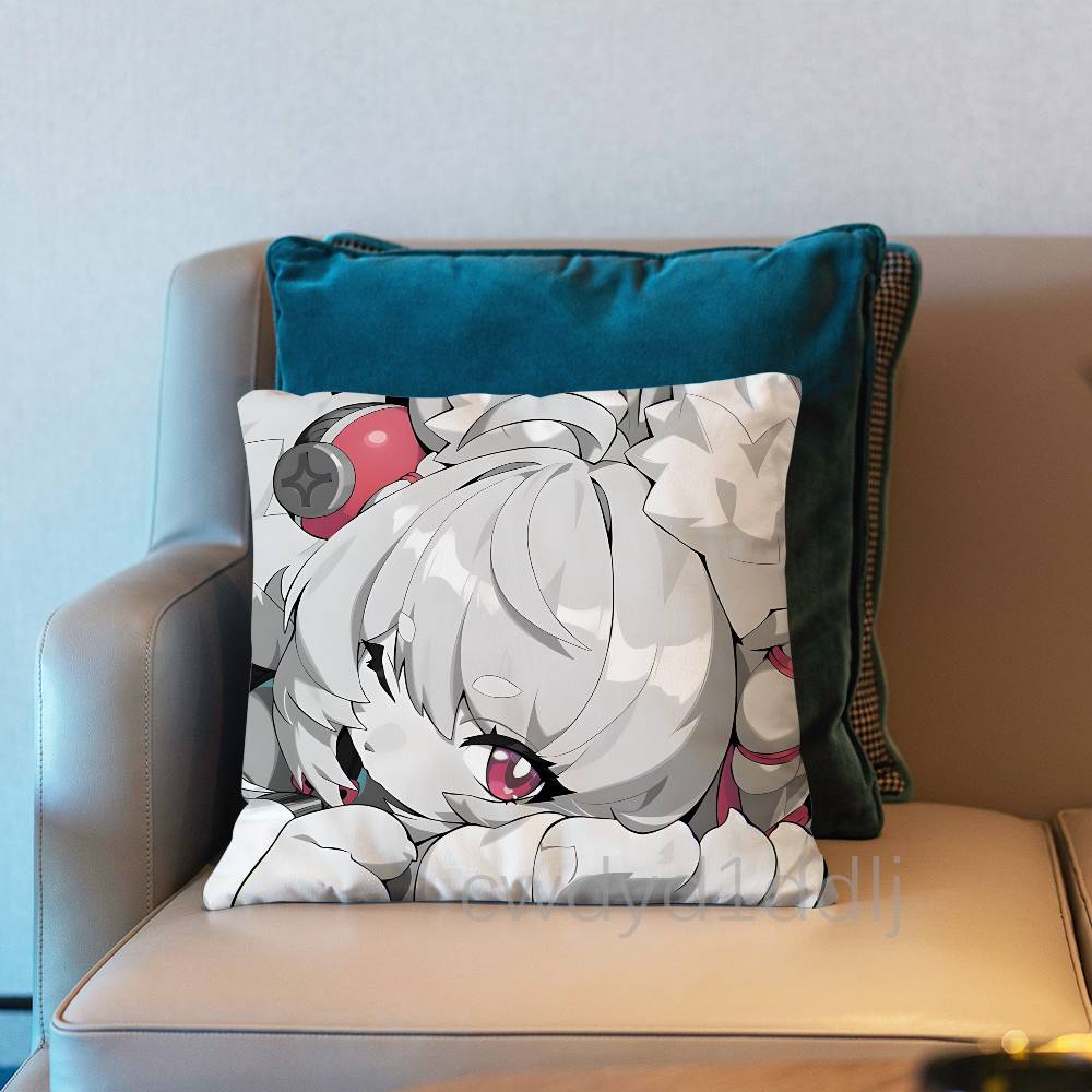 Zhao ZZenless Zone Zero ZZZ Наволочка Короткий Плюш Диван Декоративный Подарок Дом Двусторонняя Печать Подушка 30x30cm