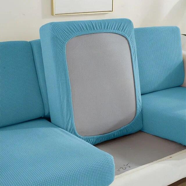 Polar Fleece Sofa Cover Jacquard Stretch Sofa Cushion Seat Cover Spandex L-shaped Corner Seaction Cover Living Room Anti-dust