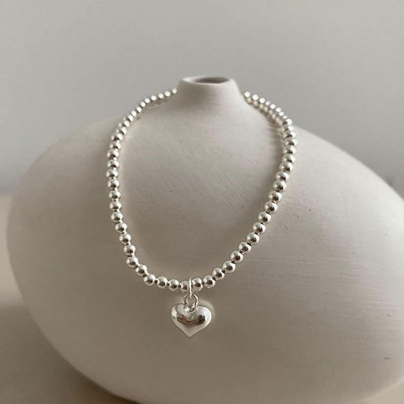 925 Sterling Silver Thai Silver Bracelet for Women Vintage Geometric Heart Love Lucky Punk Jewelry 2026 New