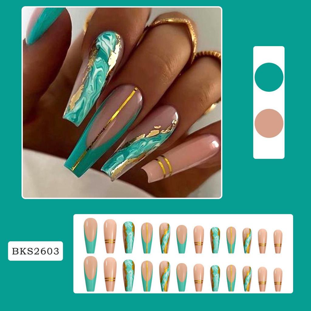 Trendy Summer Nail Art Set: Spicy Girl Fake Nails