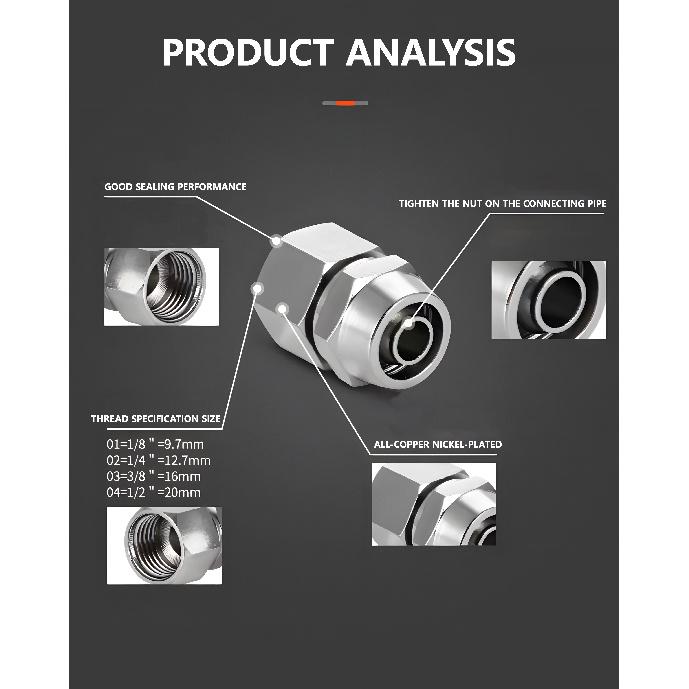 Copper Pneumatic Fittings Air Fitting OD 4 6 8 10 12 Mm Thread 1/8 3/8 1/2' 1/4'BSP Quick Connector For Hose Tube Connectors Fuel System Fittings7