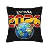 Spain Football Pillow Covers Accessories Soft Cushion Cover Decor Pillow Case Cover Chair Multiple Sizes
