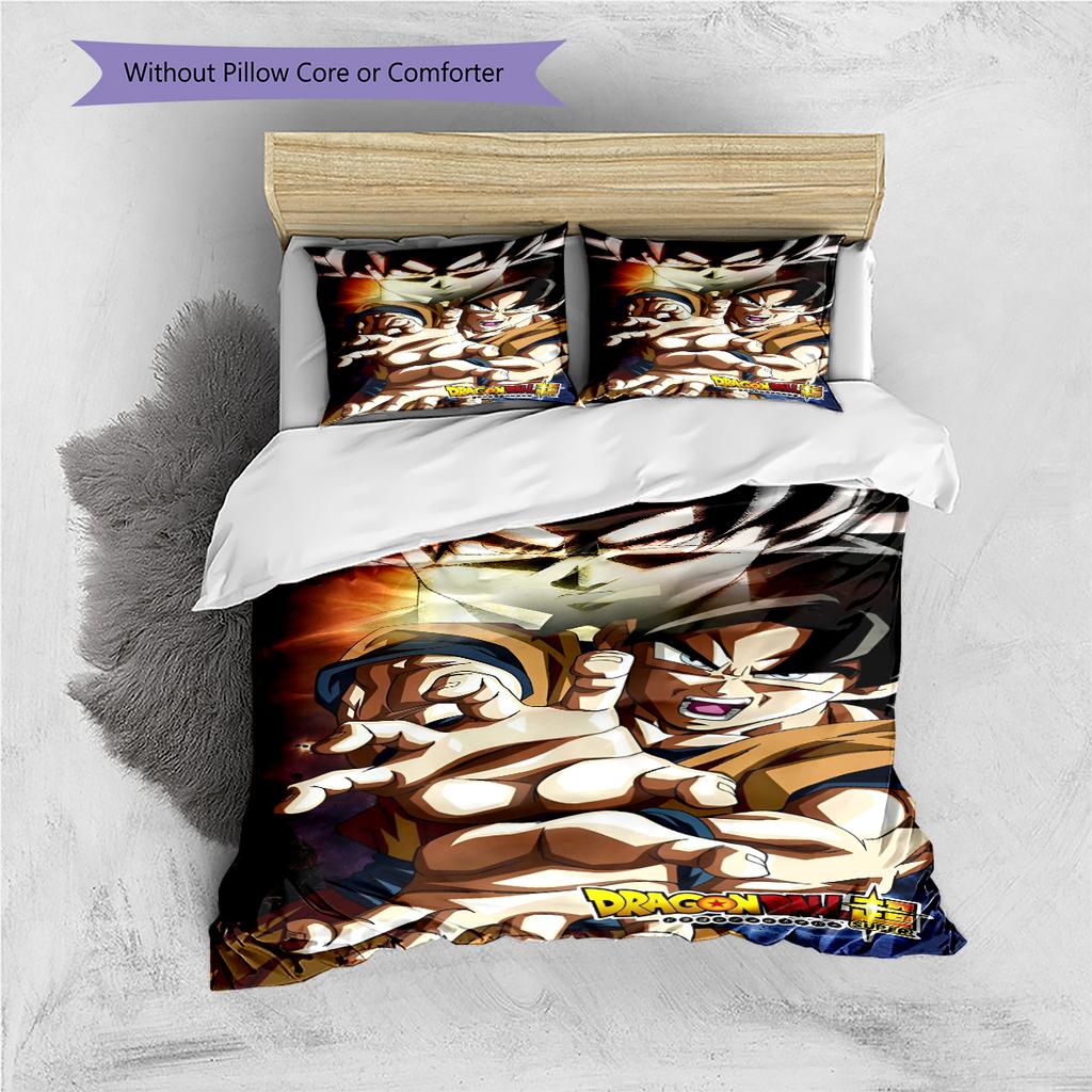 Set cu cuvertură și fețe de pernă cu model de desene animate Decorare casă Cadou de ziua de naștere (1 * husă de pilotă + 2 * fețe de pernă, fără miez)