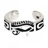 Adjustable Plated Horus Eye Ring Men Women Vintage Geometric Statement Jewelry