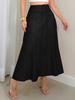 Women's Elegant Casual A-line Skirts with Pockets and Buttons - Mid-length Cargo Design