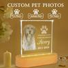 Custom Pet Photo Engraved Acrylic Keepsake Dog Cat Memorial Gifts for Loss of Pet Pet Loss Sympathy Comfort Gift Tangible Memory