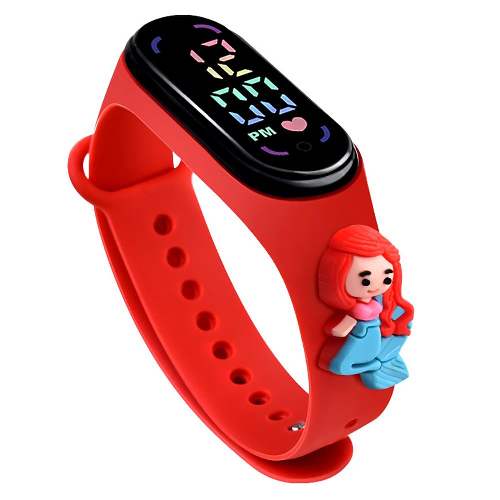Reloj Electrónico Deportivo para Exteriores para Niños con Muñeco de Dibujos Animados Anime, Reloj Digital con Funciones de Calendario, Hora y Mes