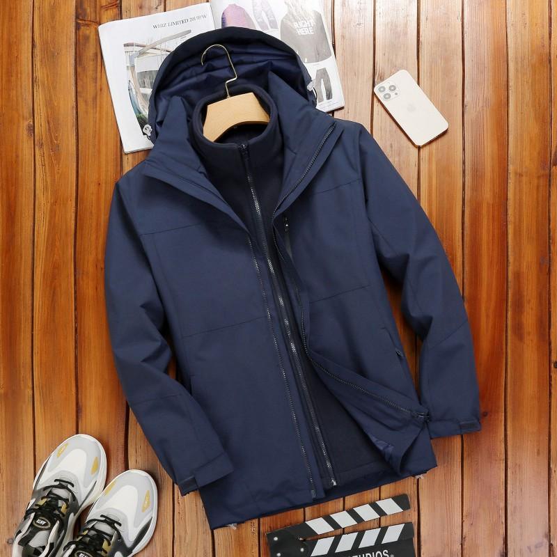 3in1 Detachable Waterproof Windproof Jacket Men Women Hiking Camping Fishing Outdoor