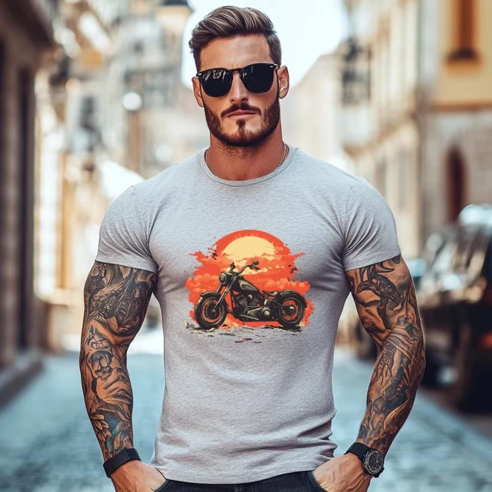 Men  T Shirt Summer Brand Vintage Tshirt MOTORCYCLES Unisex O-neck High Quality Tee Shirts Cool Short Sleeve T-shirt