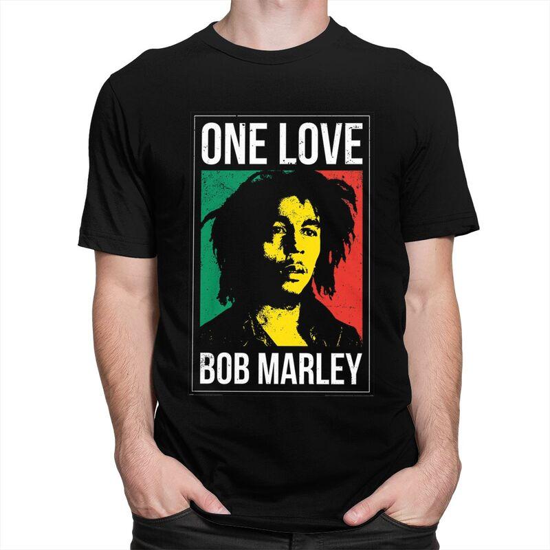 T-shirt Personalizzata Giamaica Reggae Rock Bob Marley Uomo Manica Corta T-shirt Casual Top 100% Cotone Slim Fit T-shirt Regalo