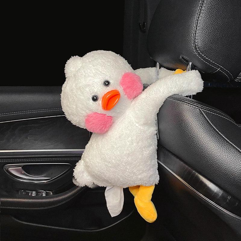 

Автомобильные коробки для салфеток Мультяшные плюшевые аксессуары Подвесная сумка-коробка для салфеток на заднее сиденье автомобиля Плюшевый держатель Чехол Автомобильные игрушки Декор салона 1PCS