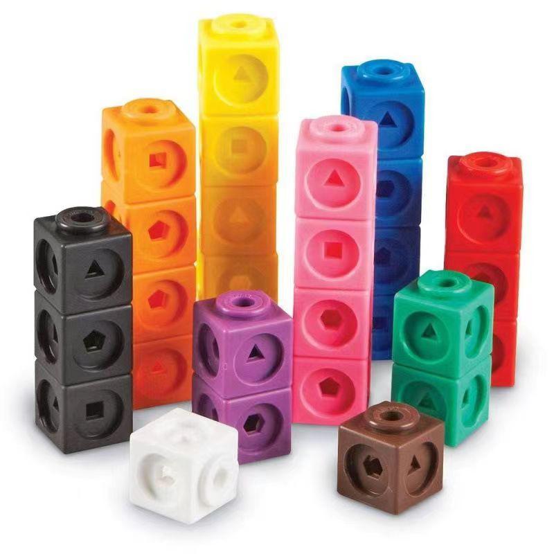 100Pcs Math Linking Cubes Montessori Learning Educational Toys for Classroom Teaching Supplies