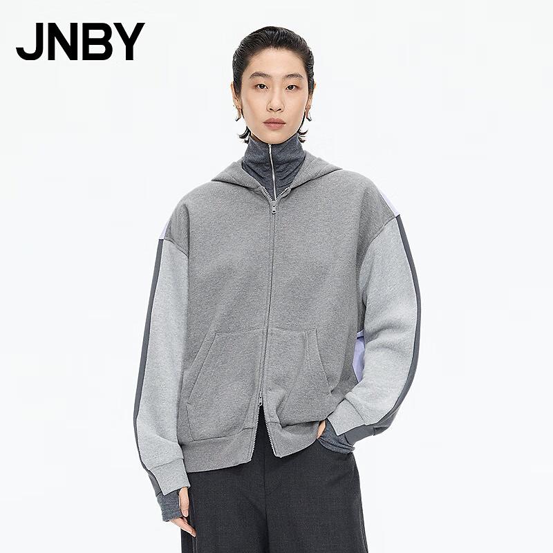 

JNBY 2025 Зимний худи на молнии с капюшоном и цветными блоками S