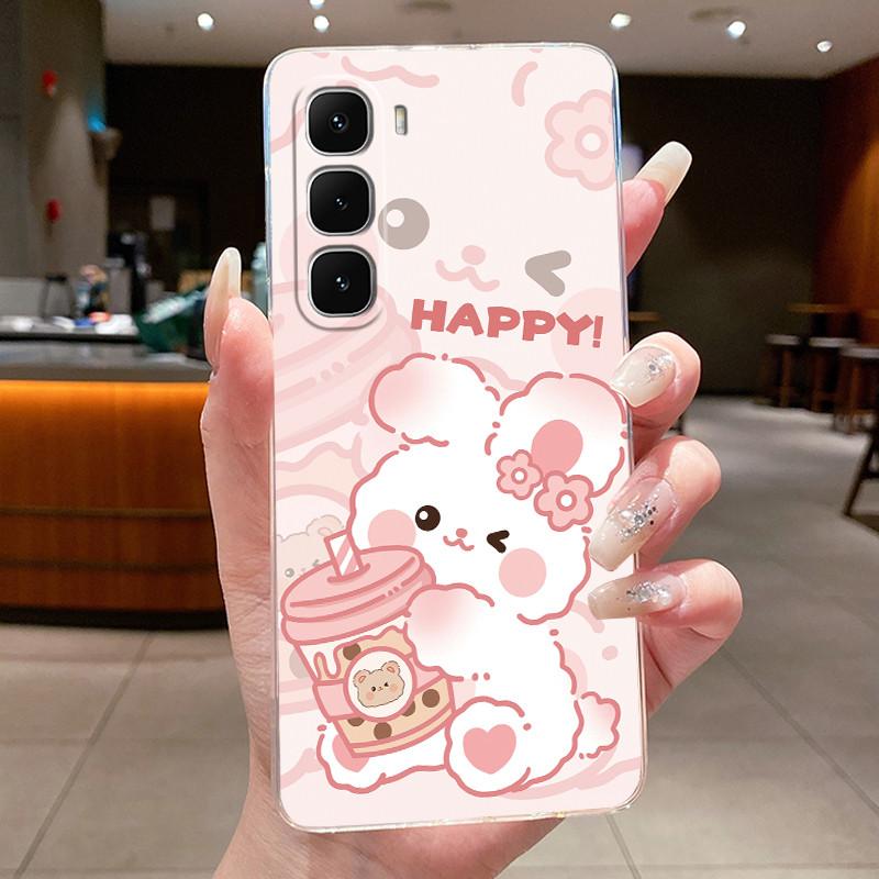 For Infinix Hot 60 Pro Plus 60i Cute Cartoon Luxury Dragon Cool Boys Girls Phone Cover Transparent Clear Soft Silicone TPU Case