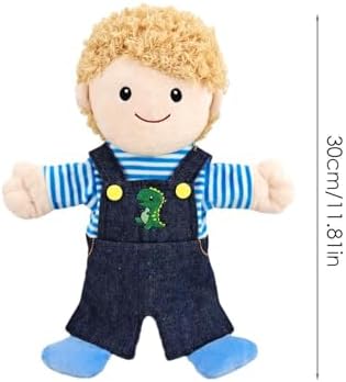 Kids Hand Puppets 11.8" Plush Girl Puppet for Puppet Theater, Odorless Skin-Friendly Soft Hand Puppet Toy for Family Show
